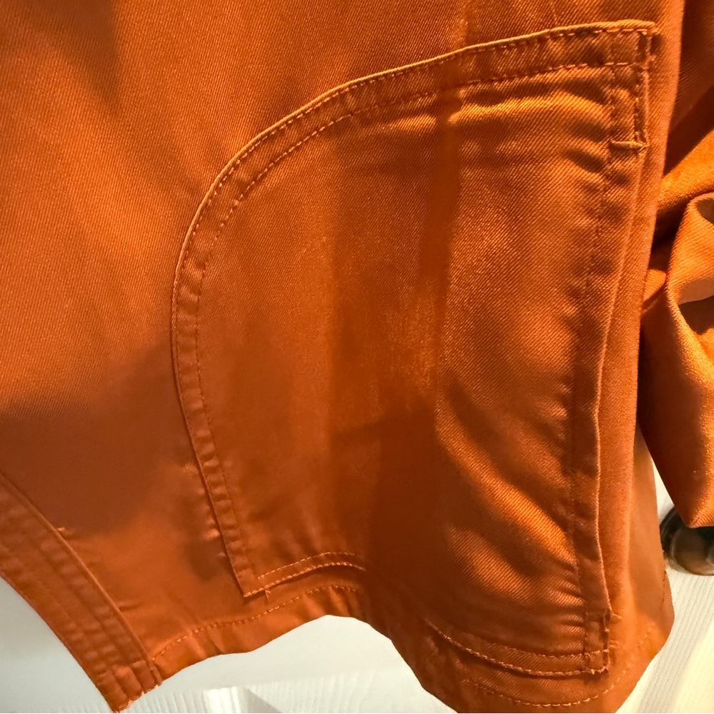 Max Studio Rust Open Front Utility Style Jacket - Picture 6 of 9
